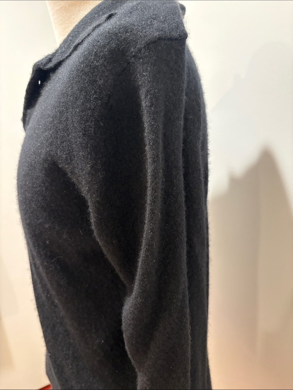 Quince Men’s Size XL Black 100% Cashmere Mongolian Cashmere Polo Sweater - Picture 5 of 10